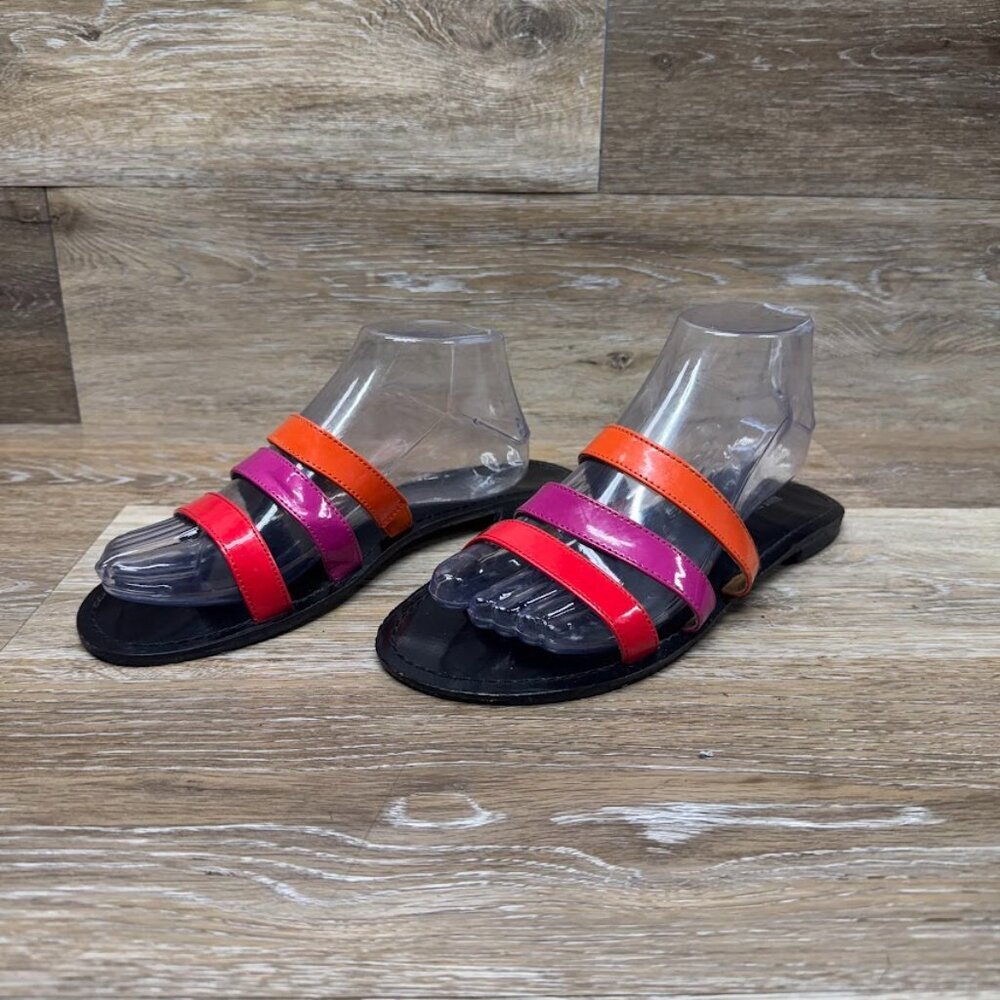 Nine West Fastenup Strappy Slide Multicolor Slide Women's Size 10